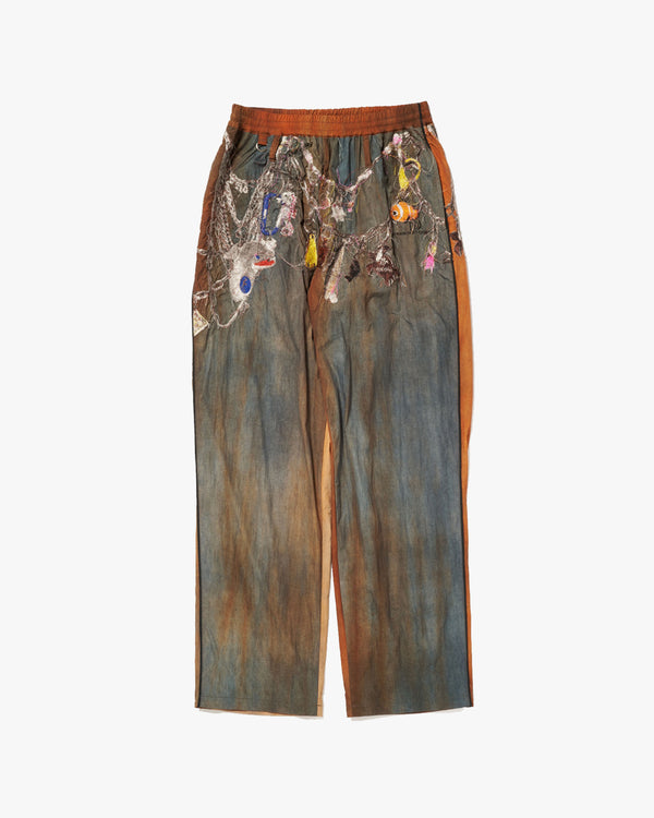 DOUBLET - Embroidered Chain Track Pants - (Brown)