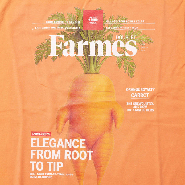DOUBLET - Farmes Magazine Cover T-Shirt - (Orange)