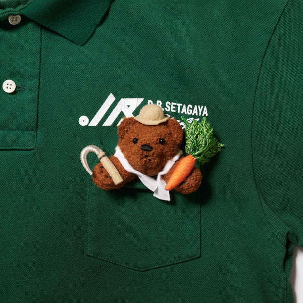 DOUBLET - Polo Shirt With My Workwear Bear - (Green)