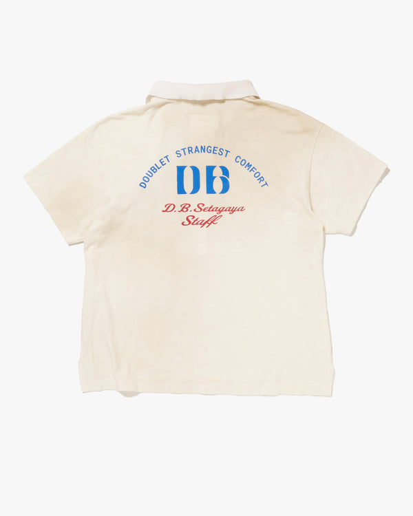 DOUBLET - Polo Shirt With My Workwear Bear - (White)