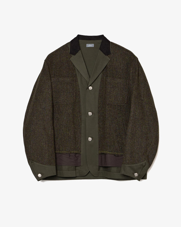 KOLOR - Jacket - (Green herringbone)