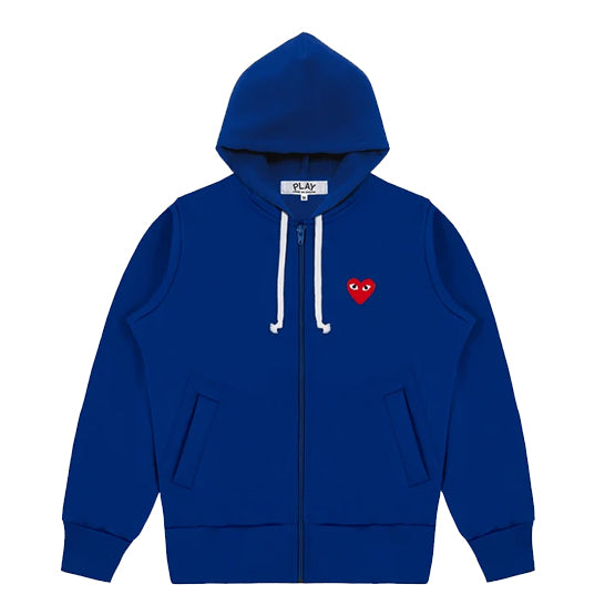 PLAY COMME des GARÇONS - Zip-Up Hoodie With Red Emblem - (Navy)