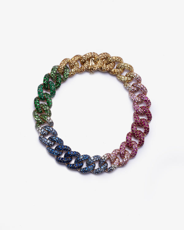 SHAY JEWELRY - 18Km Rainbow Essential Link Bracelet - (Multi - Color Gold)
