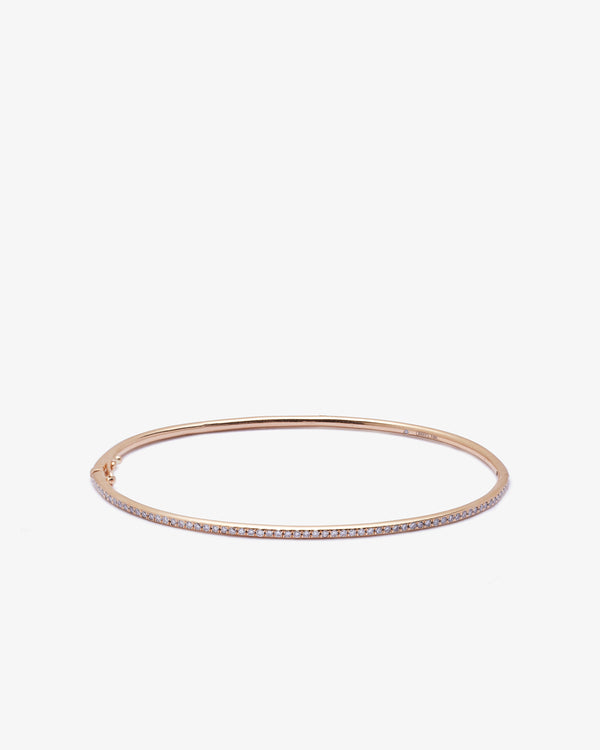 SHAY JEWELRY - 18Kr Single Row Half Diamond Bracelet - (Rose Gold)