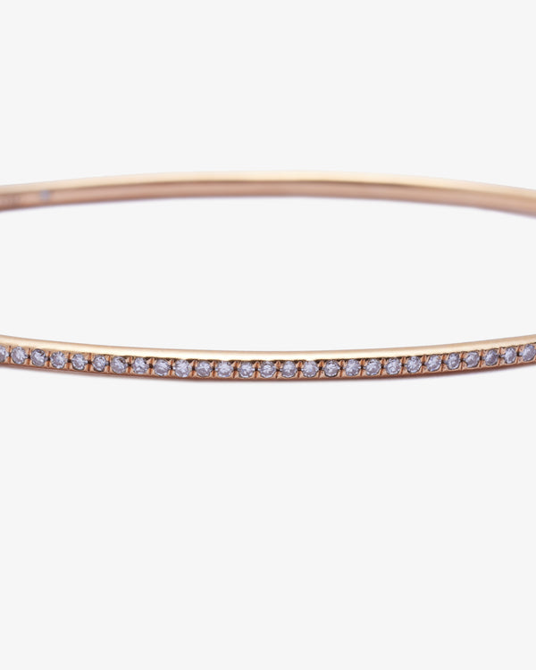SHAY JEWELRY - 18Kr Single Row Half Diamond Bracelet - (Rose Gold)