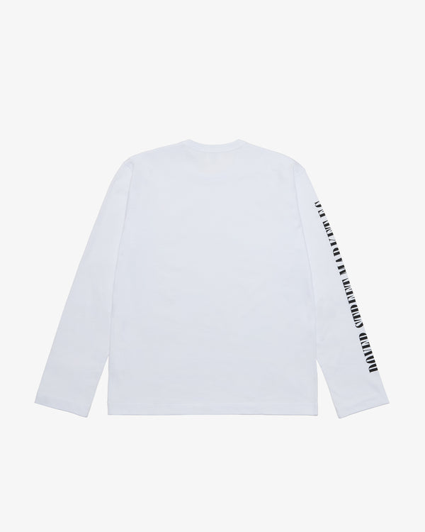 DSM KEI NINOMIYA - Unisex Print On Sleeve Longsleeve Tee - (White)
