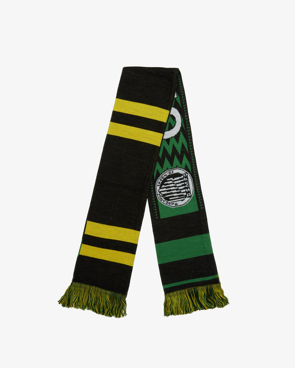 DSM KEI NINOMIYA - Unisex Chaos Football Scarf - (Black Green Yellow)