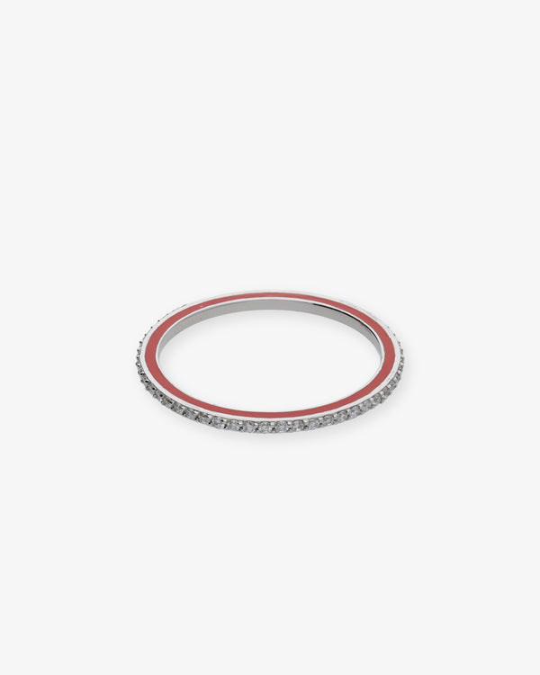 RAPHAELE CANOT - White Gold Ring - (Red)