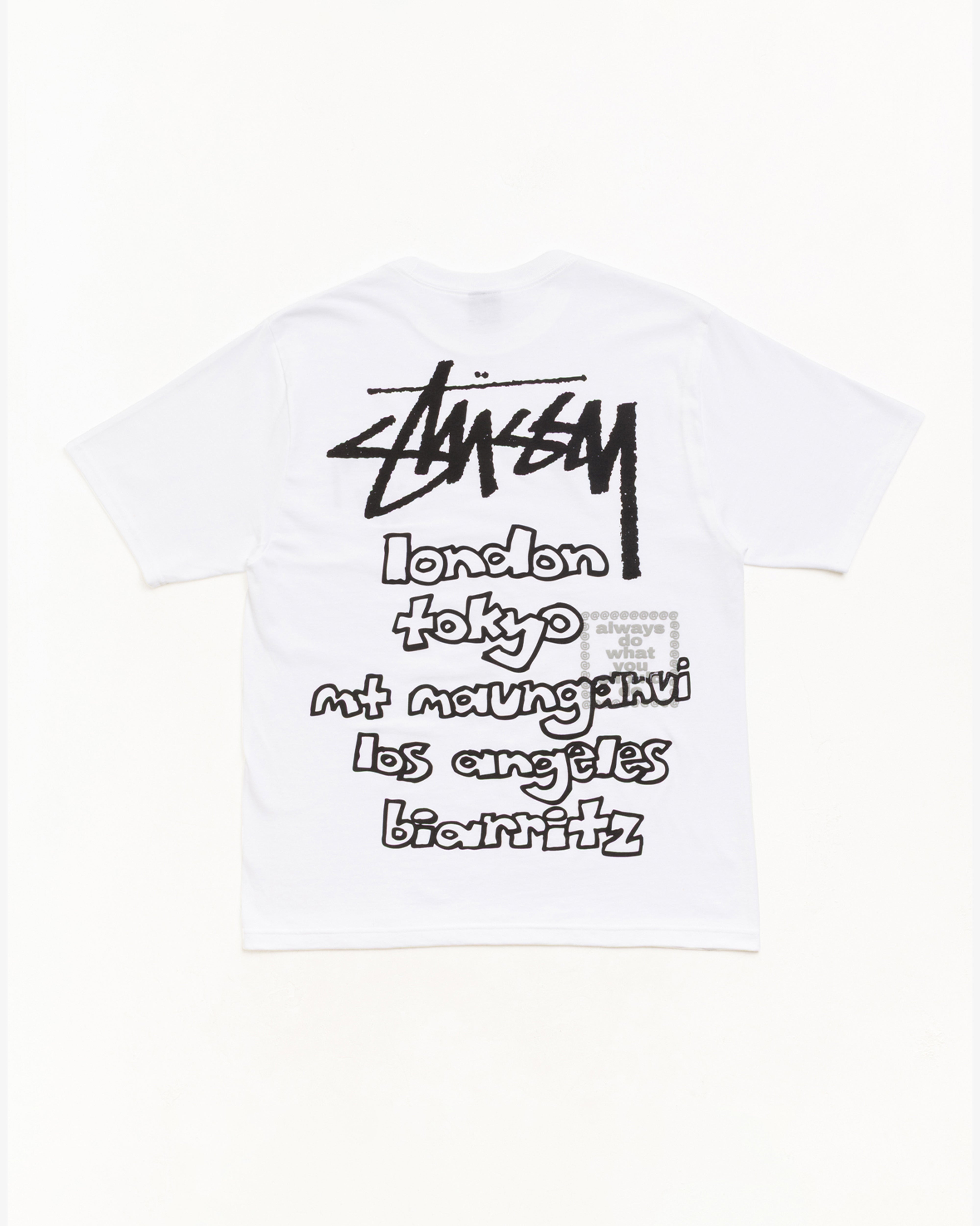 STUSSY: × Always Do What You Should Do World Tour Tee (White