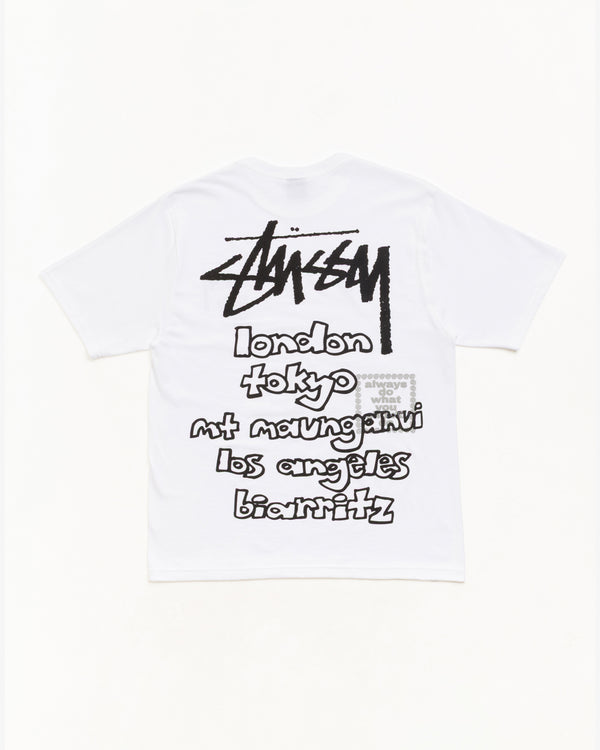 STUSSY - × Always Do What You Should Do World Tour Tee - (White)