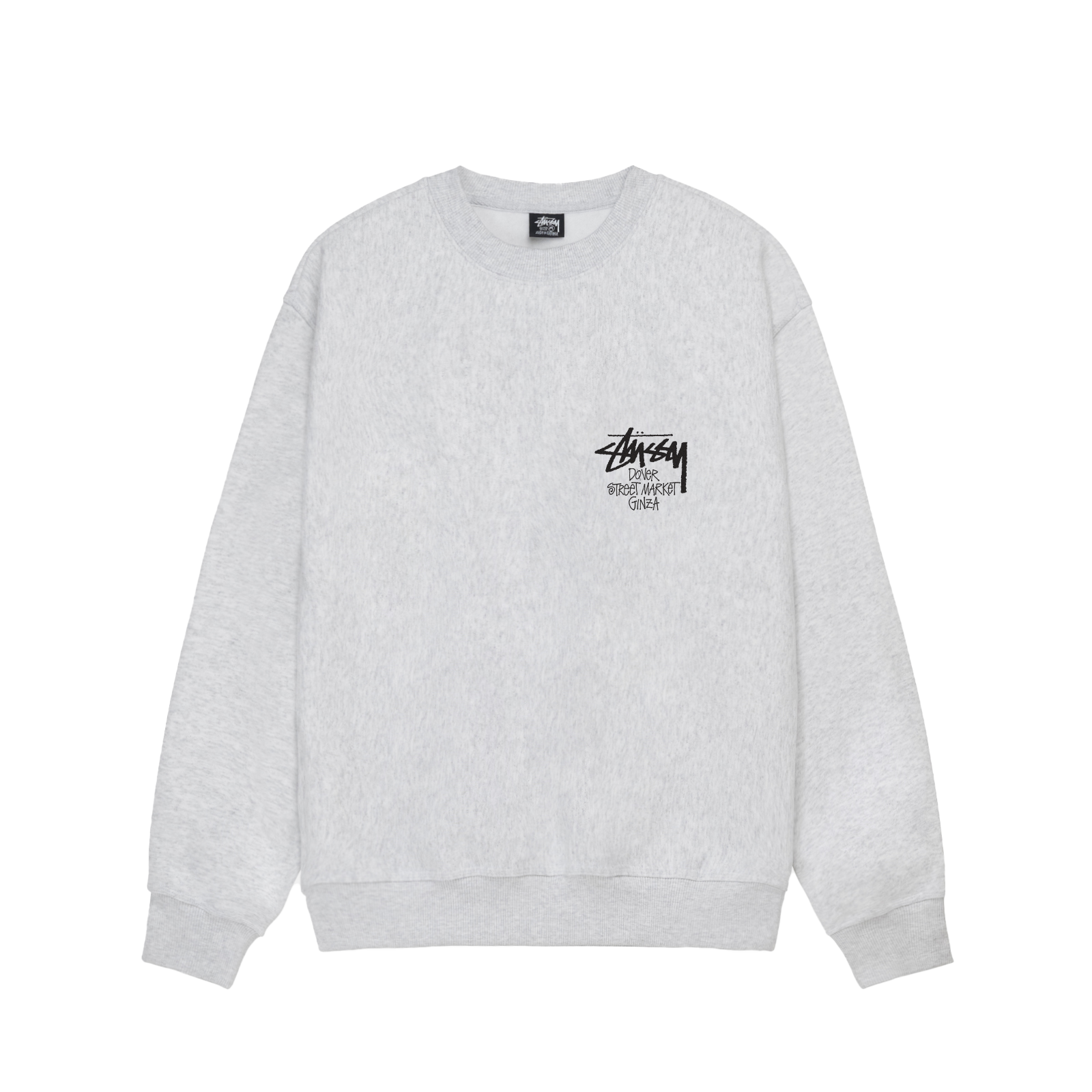 STUSSY - Stock Dsm Ginza Crew - (Ash Heather)