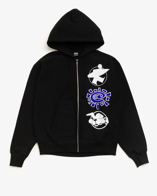 STUSSY - × Always Do What You Should Do Stack Zip Hoodie - (Black)
