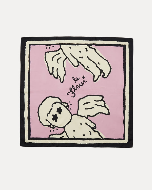 GOLF le Fleur  -  Silk Scarf - Pink Cherub