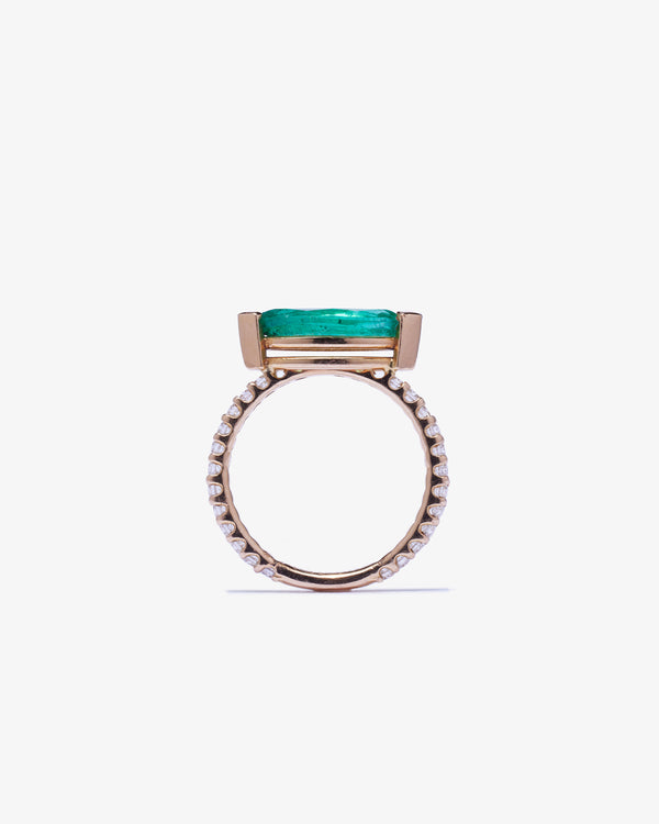 SHAY JEWELRY - 18Kr Emerald Marquise Solitair - (Rose Gold / Emerald)