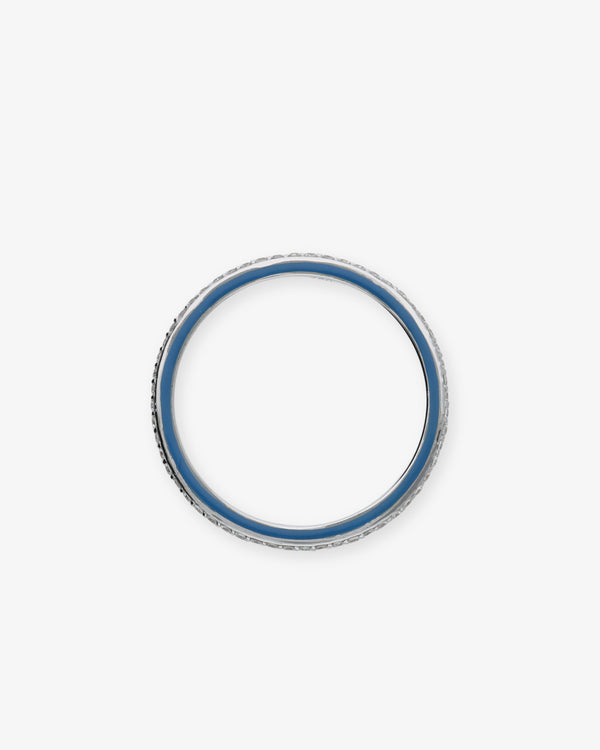 RAPHAELE CANOT - Skinny Deco Ring - (White Gold And Blue)