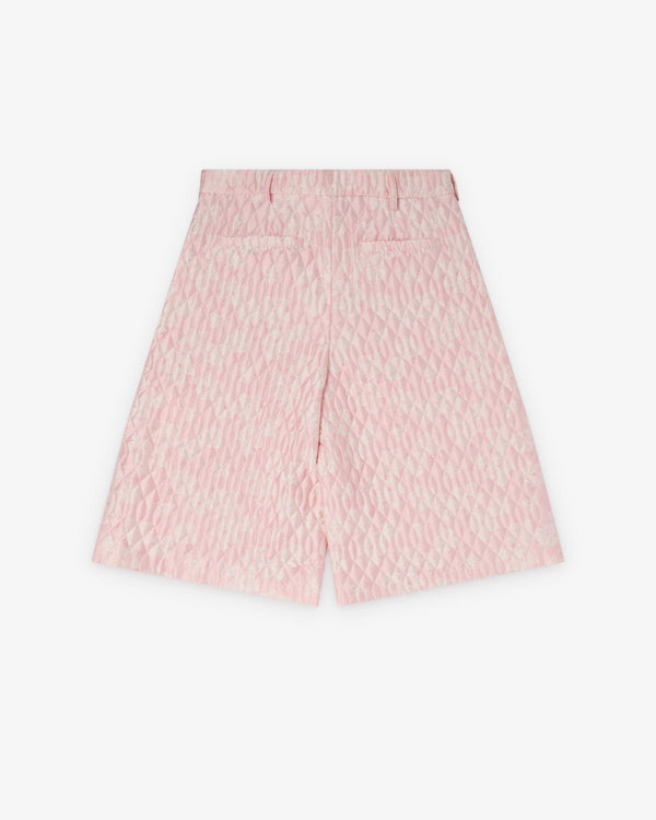 SIMONE ROCHA M - Quilted Belt Loop Tab Board Shorts - (Pink)