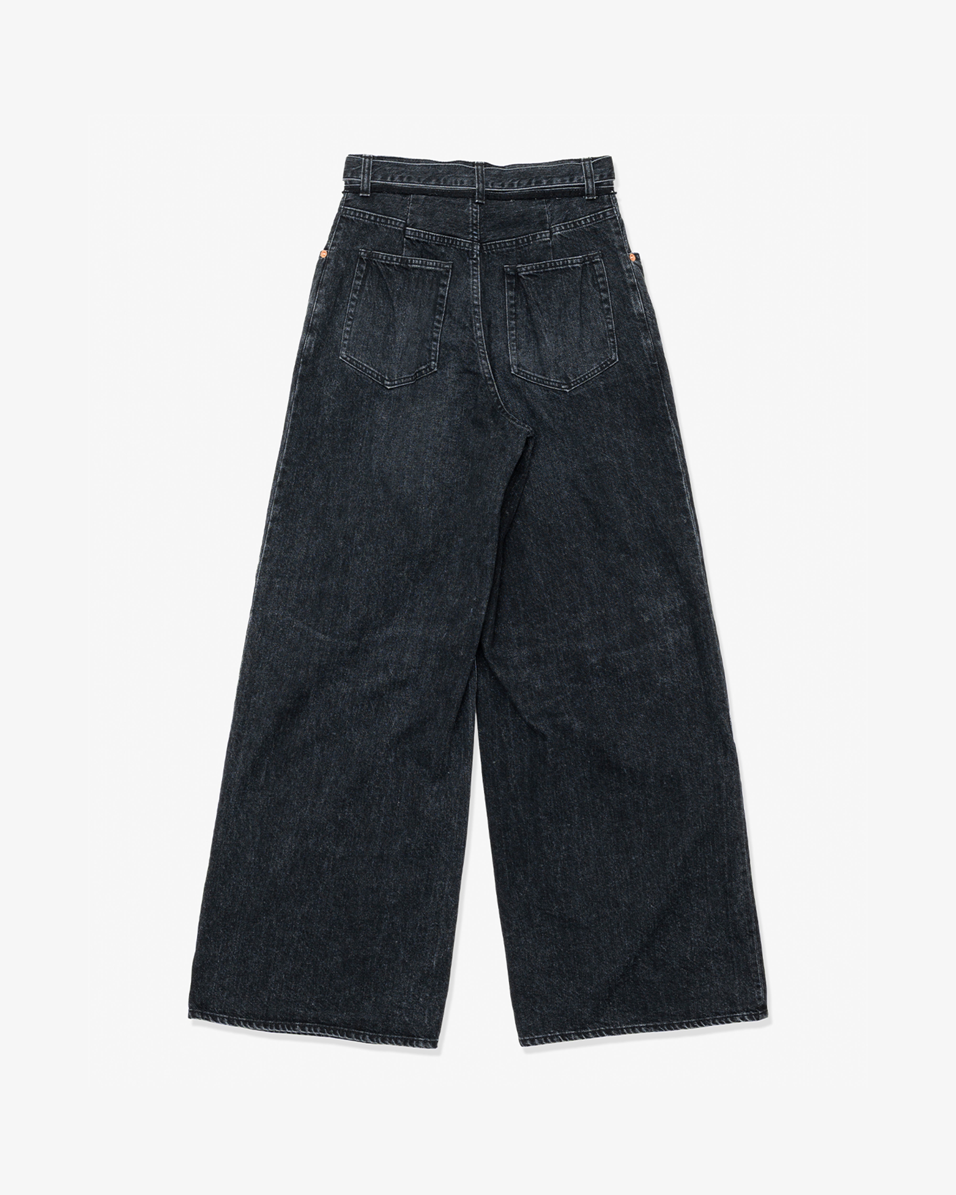 SACAI: Wide Denim Pants (Black) | DSMG E-SHOP