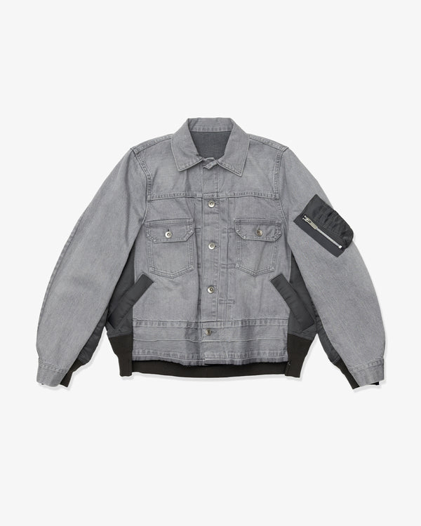 SACAI - Denim X Nylon Twill Jacket - (Gray)