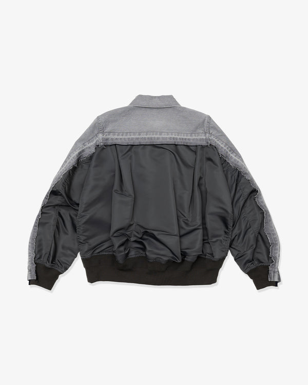 SACAI - Denim X Nylon Twill Jacket - (Gray)