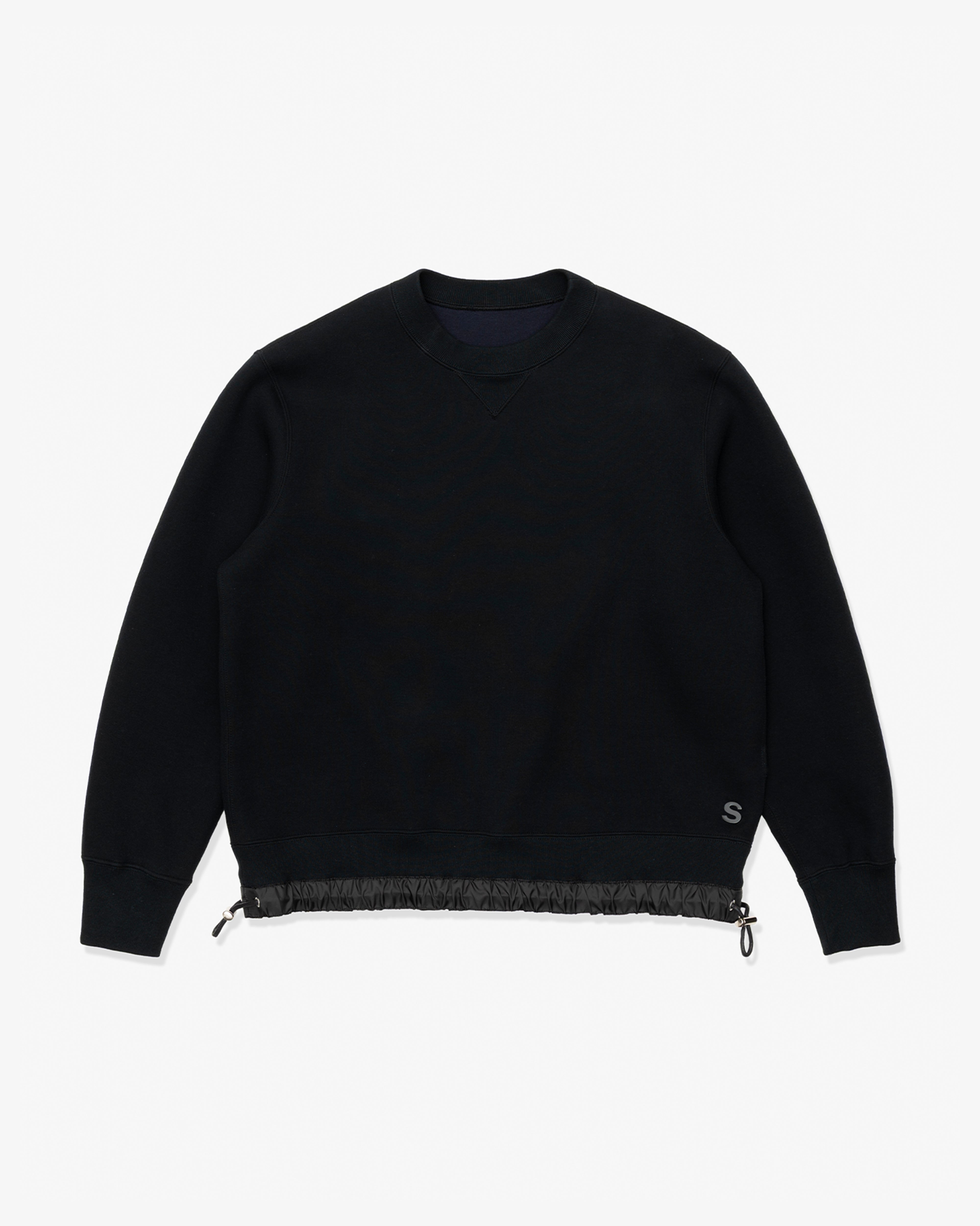 sacai 24AW s Sponge Sweat Pullover 1 黒 SACAI: S Sponge Sweat Pullover (Black) | DSMG E-SHOP
