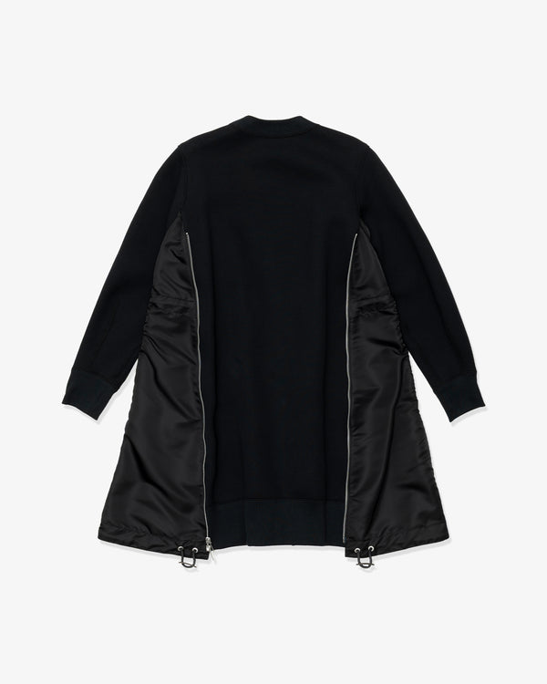 SACAI - Sponge Sweat X Nylon Twill Dress - (Black x Black)