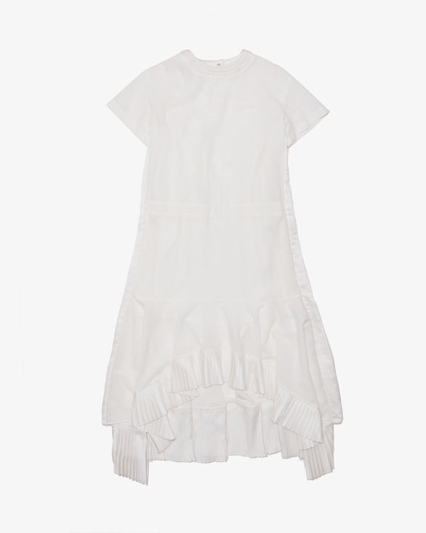 SACAI - Cotton Broadcloth Dress - (Off White)