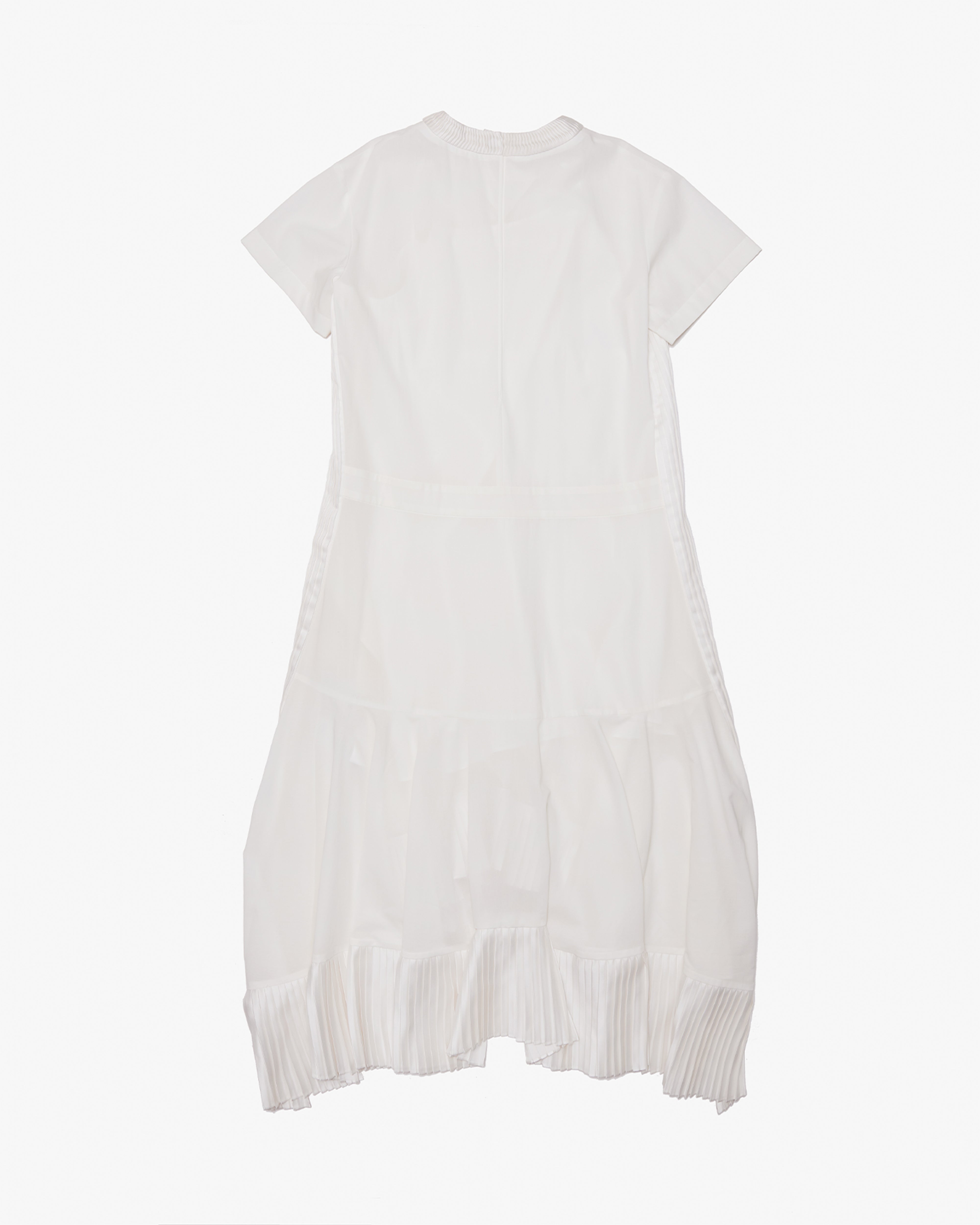 SACAI: Cotton Broadcloth Dress (Off White) | DSMG E-SHOP