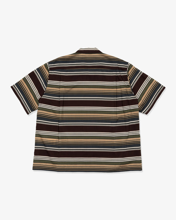 SACAI - Horizontal Stripe Shirt - (Brown x Beige)