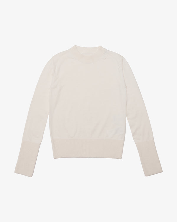 SACAI - Cotton Cashmere Knit Pullover - (Off White)