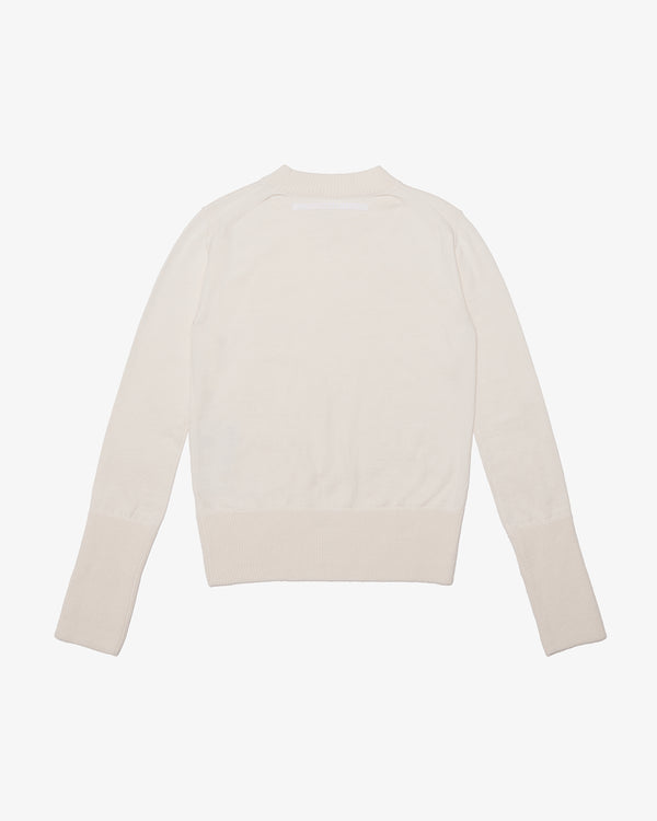 SACAI - Cotton Cashmere Knit Pullover - (Off White)