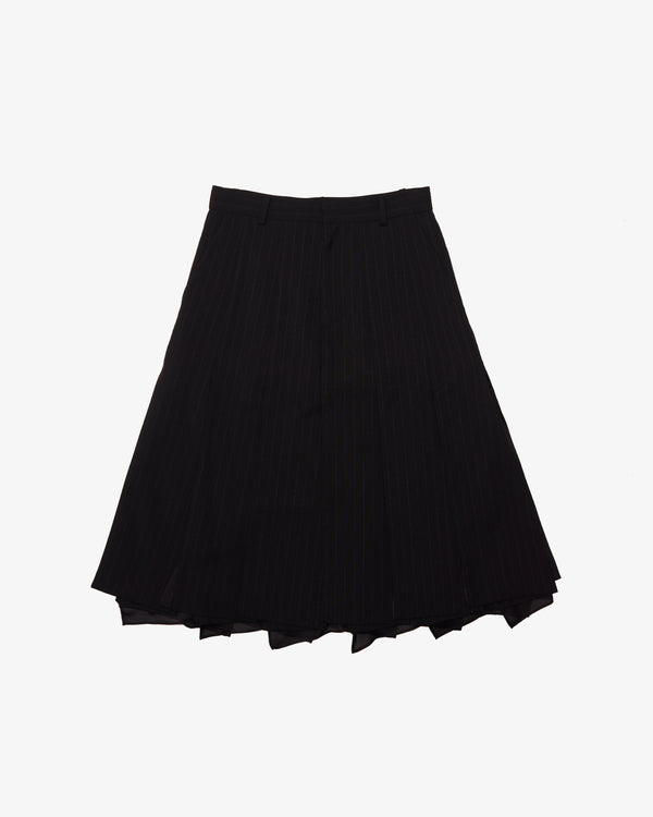 SACAI - Chalk Stripe Skirt - (Black)