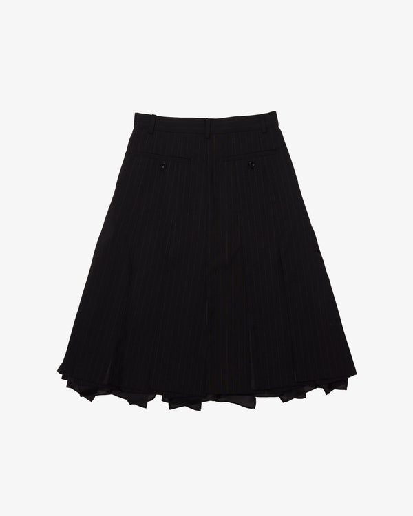 SACAI - Chalk Stripe Skirt - (Black)