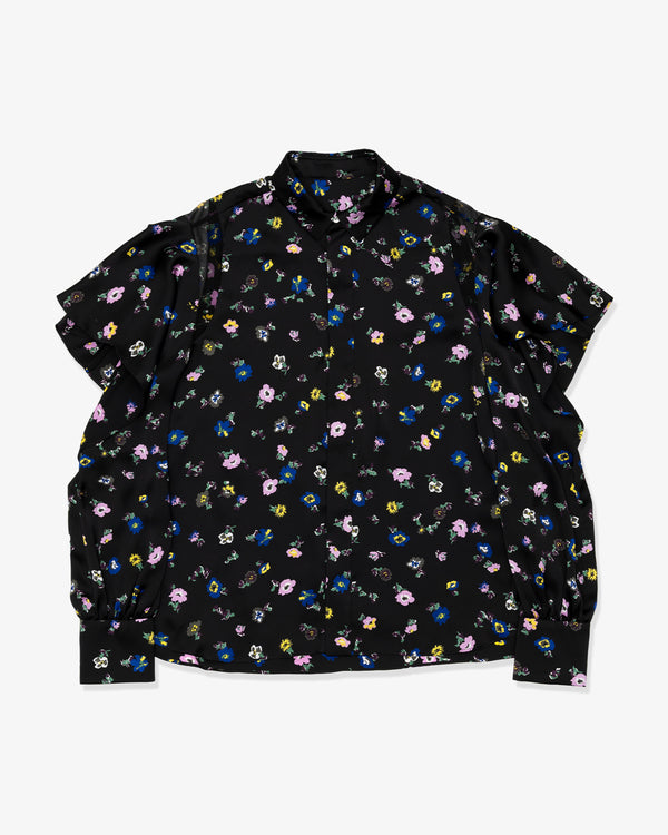 SACAI - Floral Print Blouse - (Black)