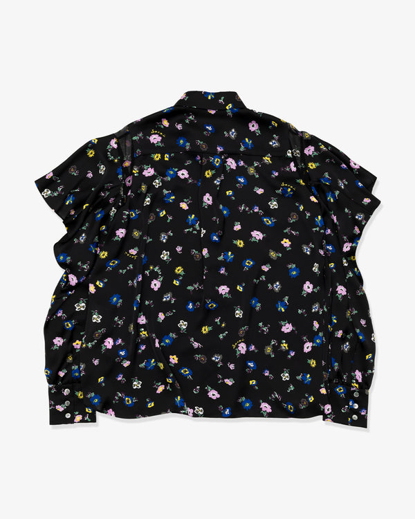 SACAI - Floral Print Blouse - (Black)