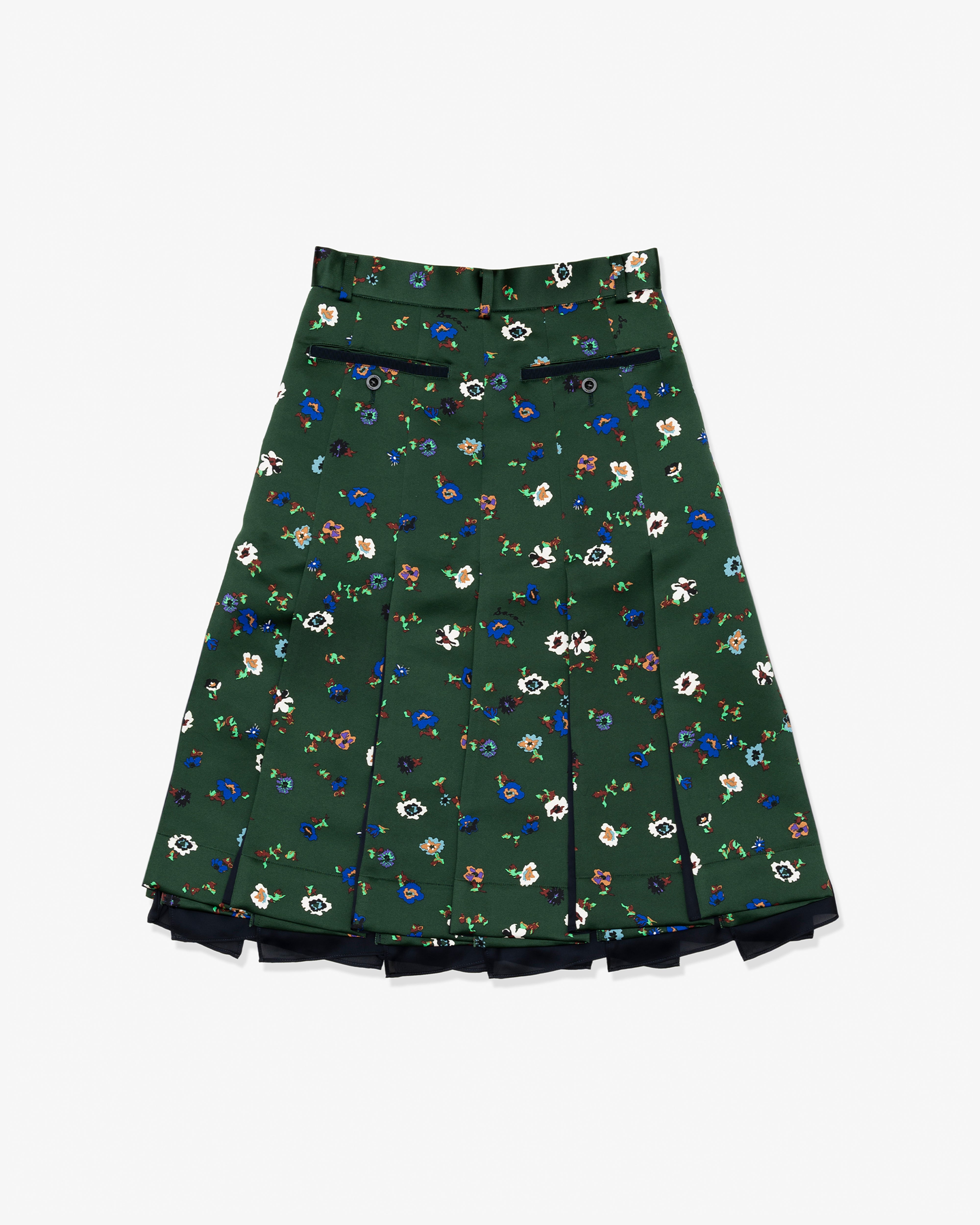 SACAI: Floral Print Skirt (Green) | DSMG E-SHOP