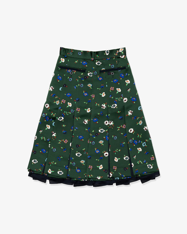 SACAI - Floral Print Skirt - (Green)