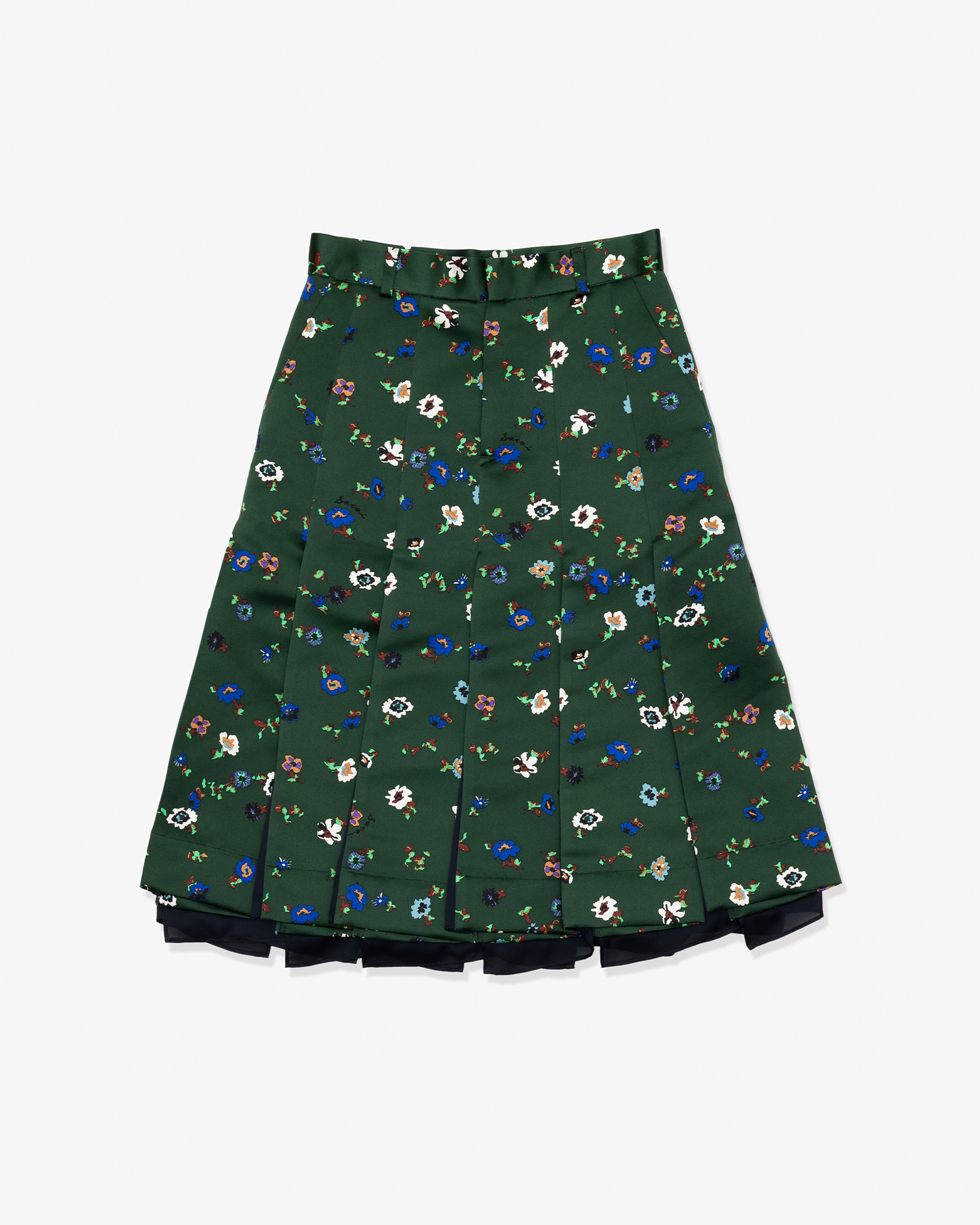 SACAI: Floral Print Skirt (Green) | DSMG E-SHOP