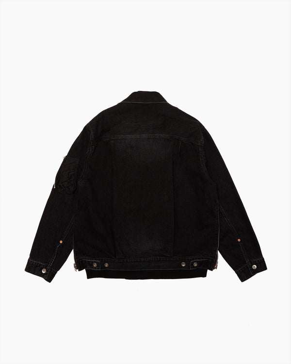 SACAI - Denim X Nylon Twill Jacket - (Black)