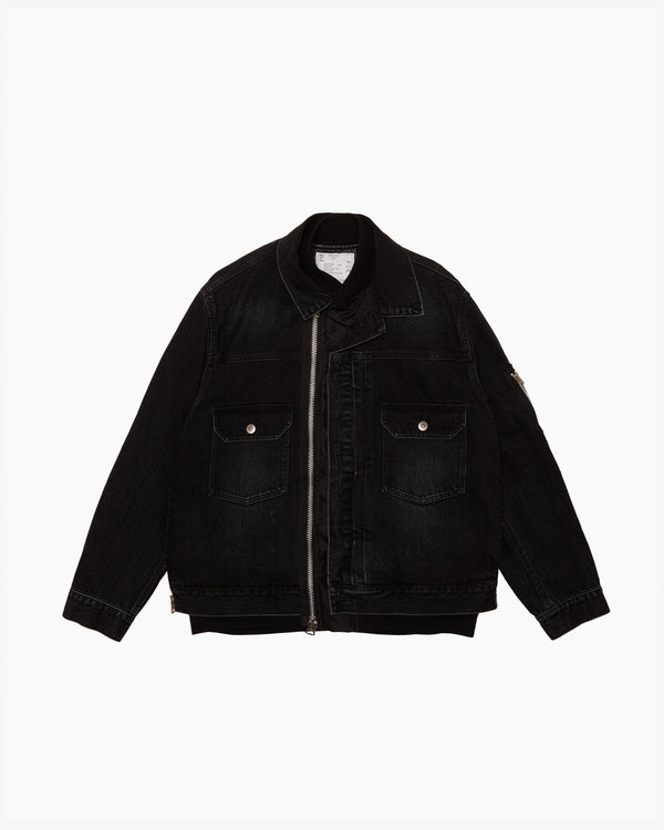 SACAI - Denim X Nylon Twill Jacket - (Black)