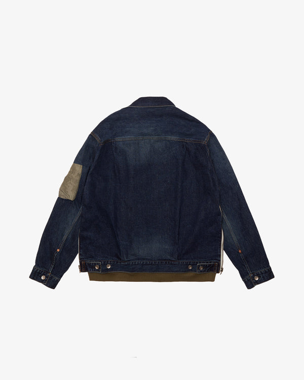 SACAI - Denim X Nylon Twill Jacket - (Blue)