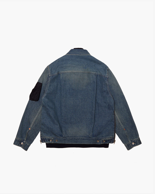 SACAI - Denim X Nylon Twill Jacket - (L/Blue)