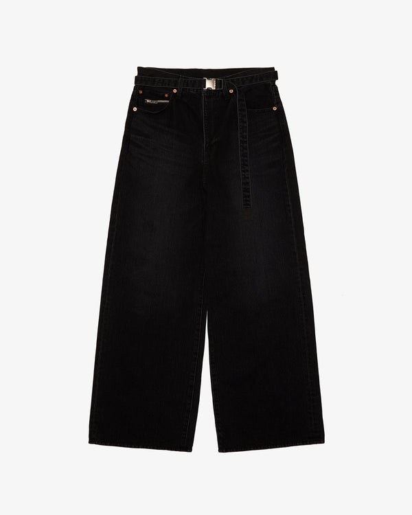 SACAI - Wide Denim Pants - (Black)