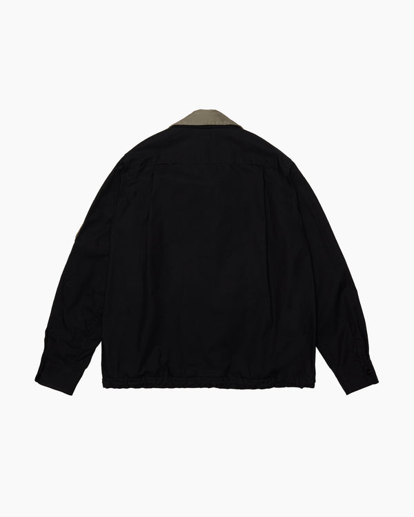SACAI - Cotton Nylon Oxford Blouson - (Navy×Taupe)