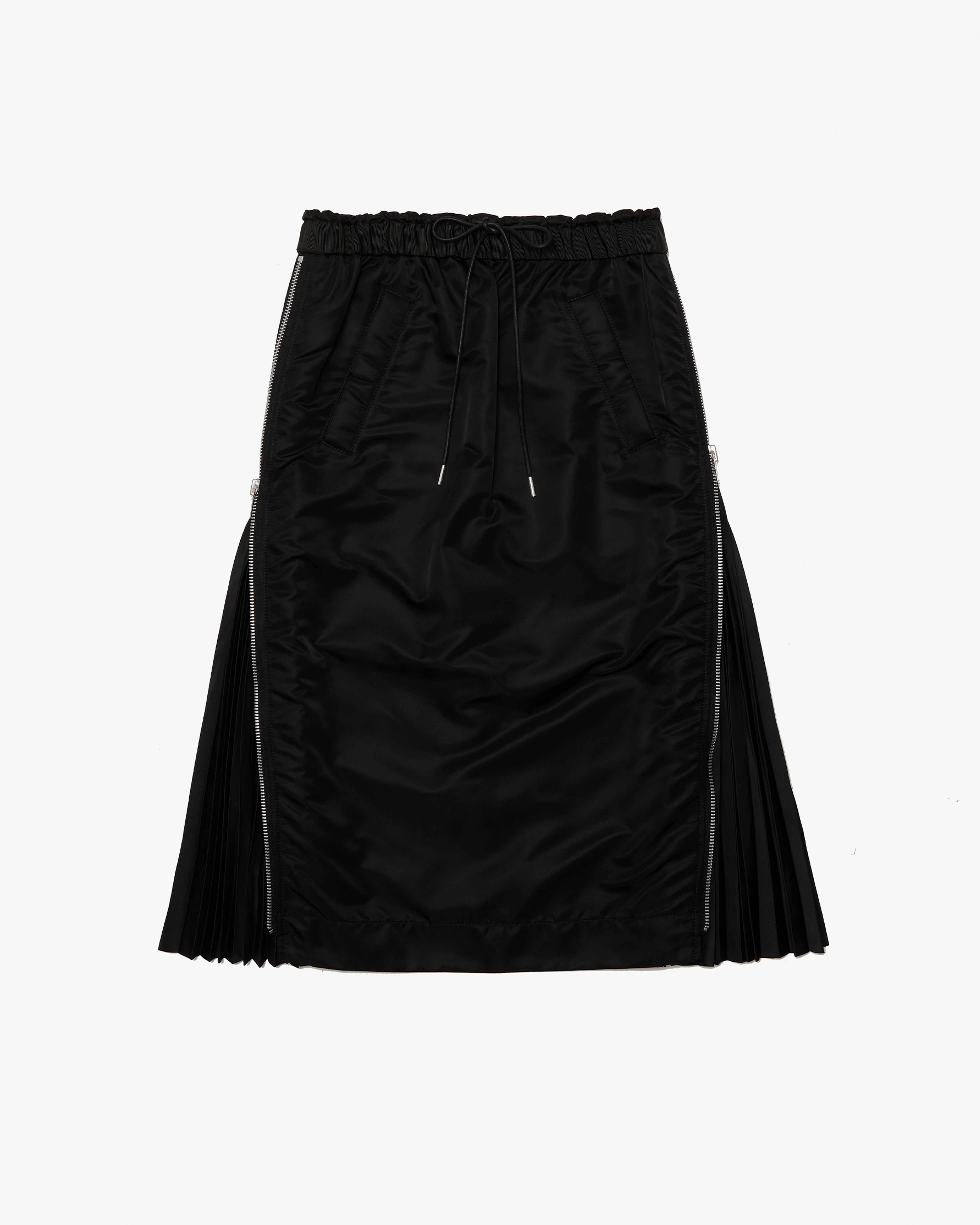 SACAI: Nylon Twill Skirt (Black) | DSMG E-SHOP