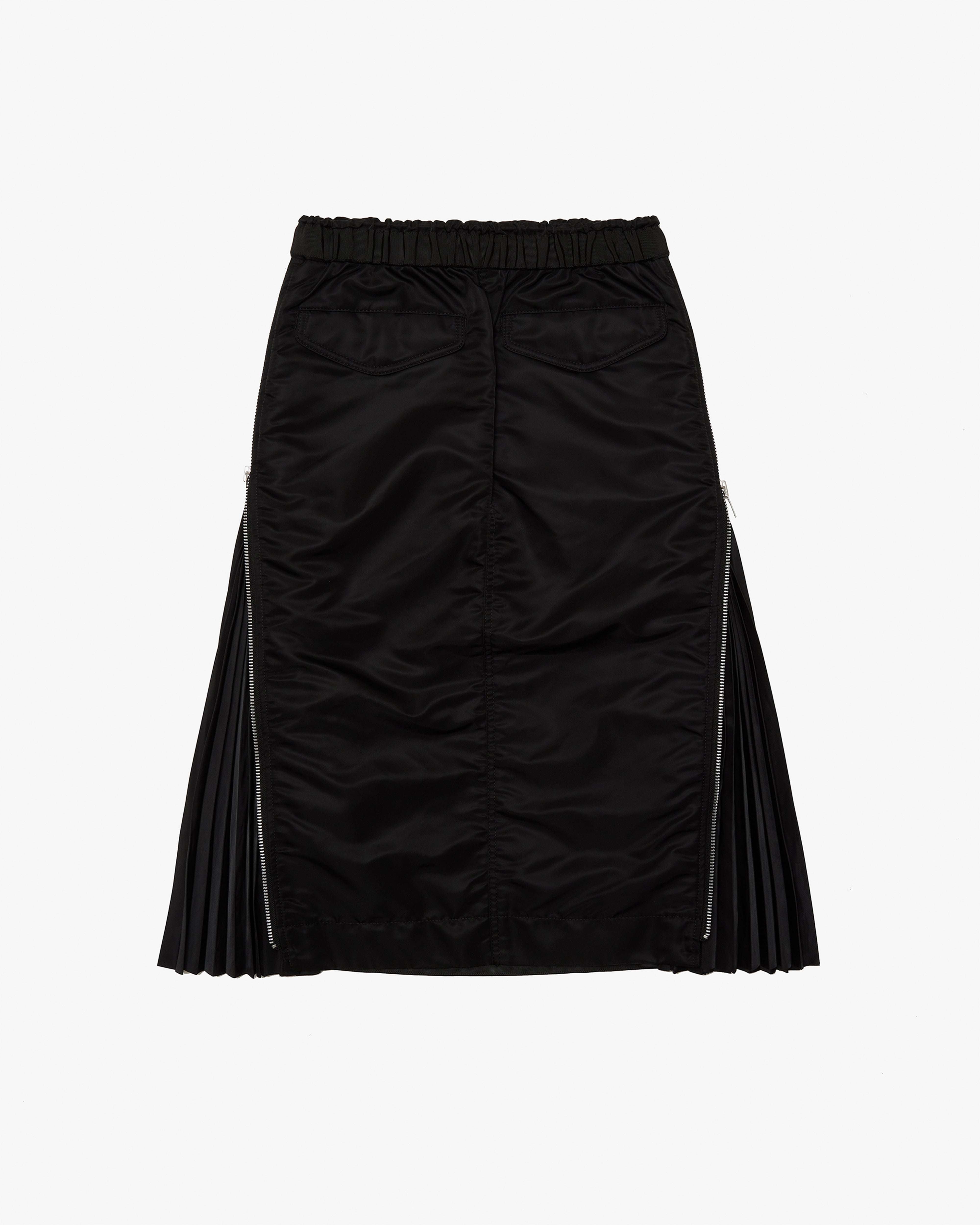 【sacai】Nylon Twill Skirt サイドプリーツスカート 黒 1 SACAI: Nylon Twill Skirt (Black) | DSMG E-SHOP