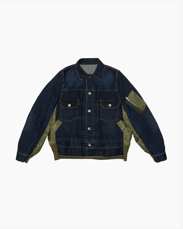 SACAI - Denim X Nylon Twill Jacket - (Blue)