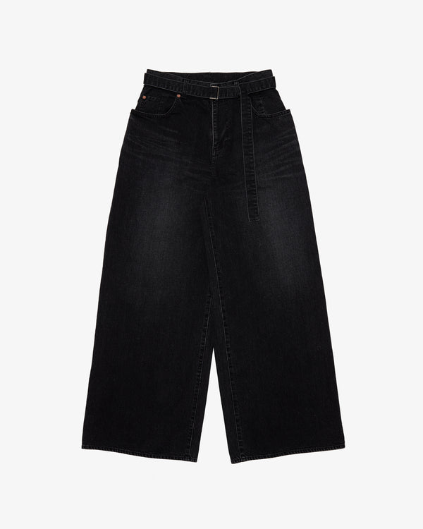 SACAI - Wide Denim Pants - (Black)