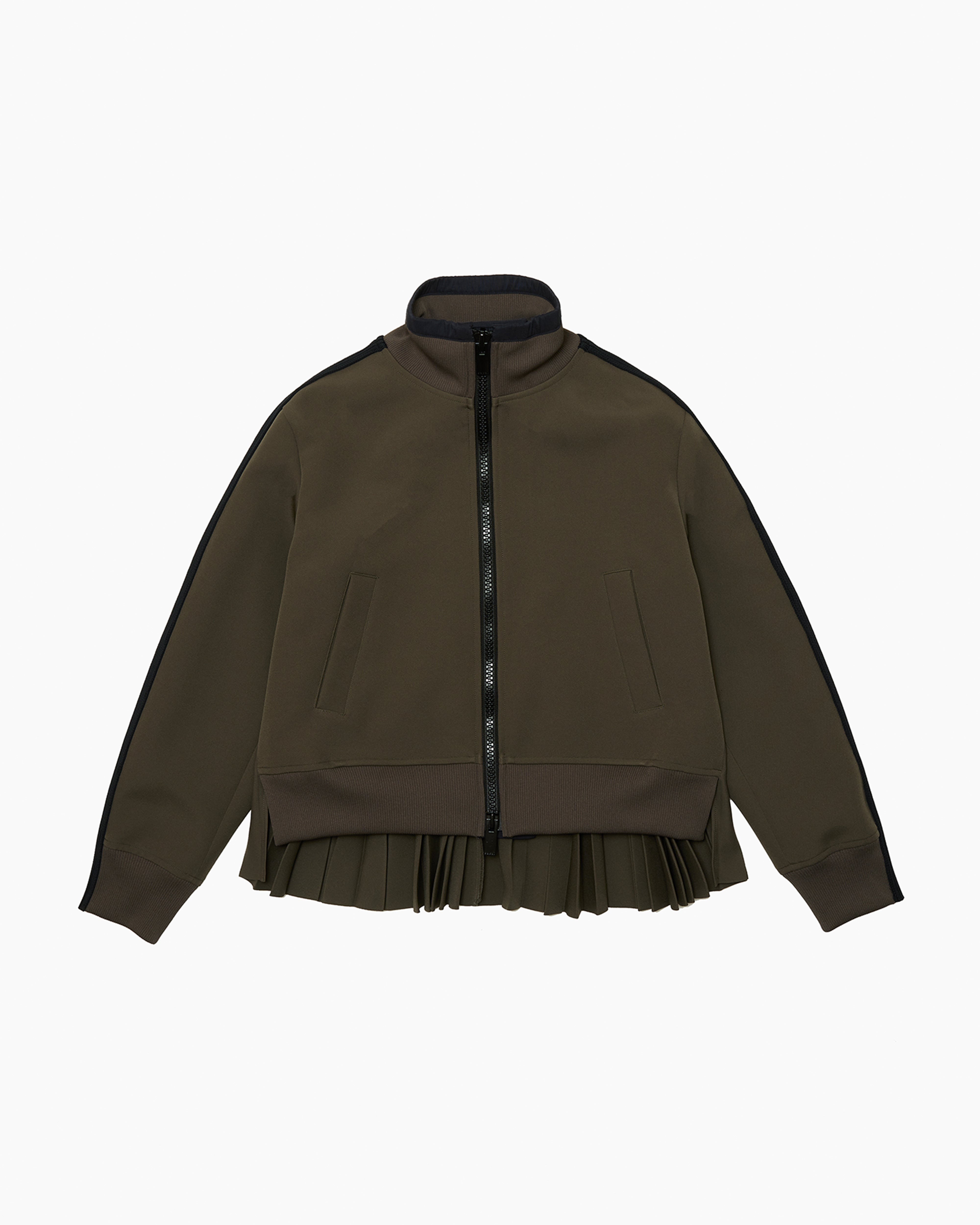 SACAI: Matelasse Twill Blouson (Khaki) | DSMG E-SHOP