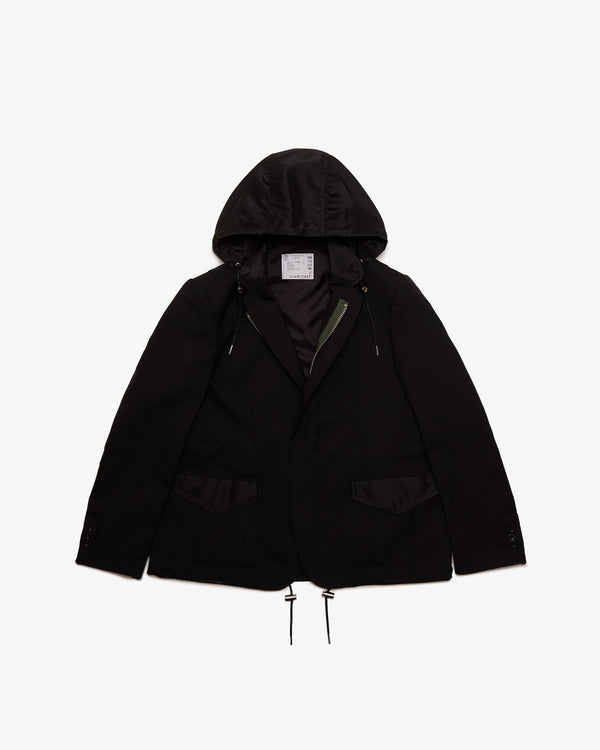 SACAI - Suiting X Nylon Twill Jacket - (Black)