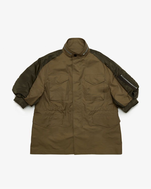 SACAI - Cotton Weather Jacket - (Beige×D/Khaki)